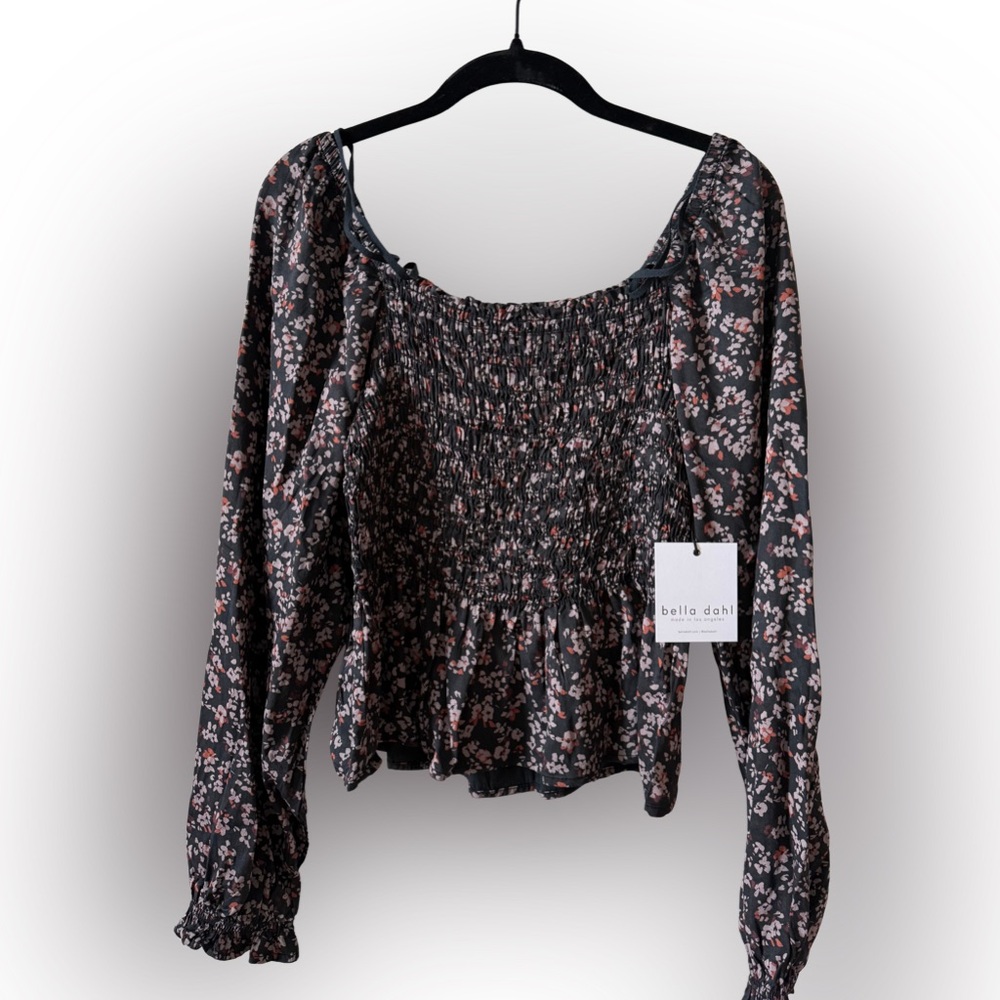 Bella Dahl - Paisley Long Sleeve Smocked Top - NWT - Size M